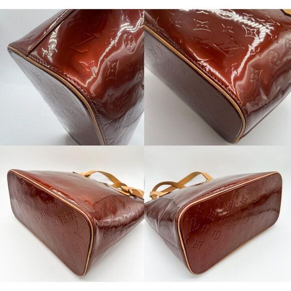 Authentic LOUIS VUITTON Monogram Vernis Houston LV Logo Patent Brentwood… - Picture 11 of 13